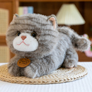 仿真花纹猫咪玩偶毛绒玩具小猫猫公仔趴趴抱枕女孩布娃娃儿童礼物
