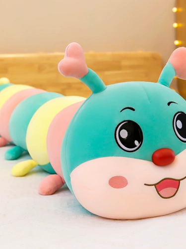 Разноцветная милая подушка, плюшевая игрушка, детская тряпичная кукла, гусеница, подарок на день рождения