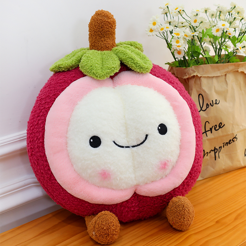 可爱仿真水果山竹毛绒玩具公仔