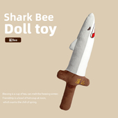 沙雕鲨剑毛绒玩具鲨臂抱枕搞怪谐音玩偶生日礼物男生款 搞笑道具品