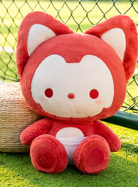 正版红色阿狸公仔布娃娃大玩偶可爱狐狸卡通毛绒玩具送女孩子安抚
