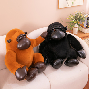 长毛大猩猩毛绒公仔创意黑猩猩娃娃儿童玩具金刚玩偶男孩男童礼物