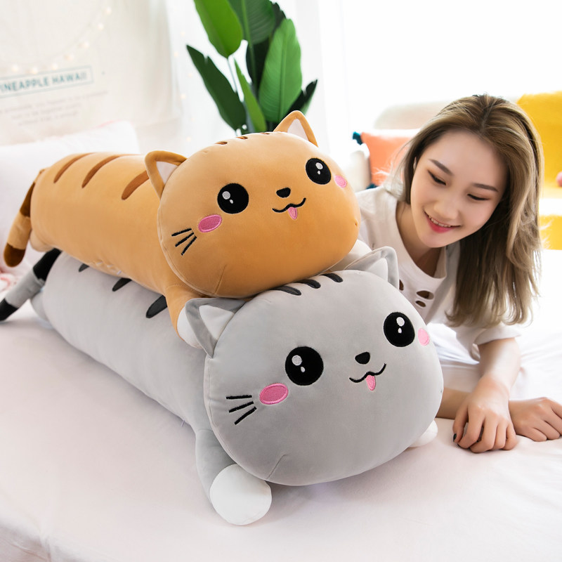 猫咪毛绒玩具长条陪你睡觉抱枕床上公仔儿童玩偶布娃娃可爱女生男