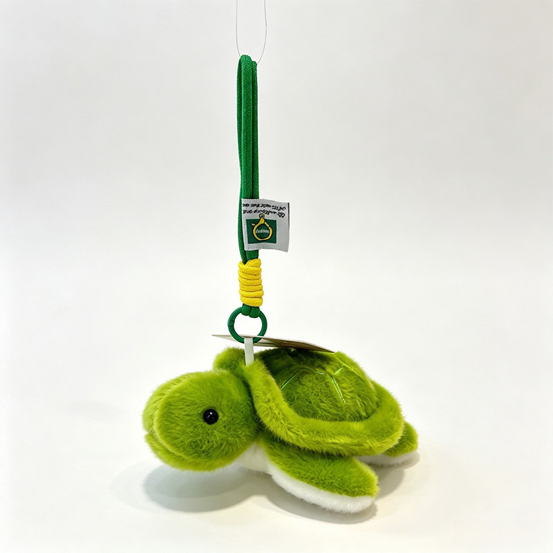 海洋生物绿色毛绒乌龟书包挂件创意小众钥匙扣车挂饰潮玩生日礼物