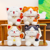 新潮可爱招财小猫毛绒挂件书包挂件猫咪玩偶背包挂饰生日礼物女孩