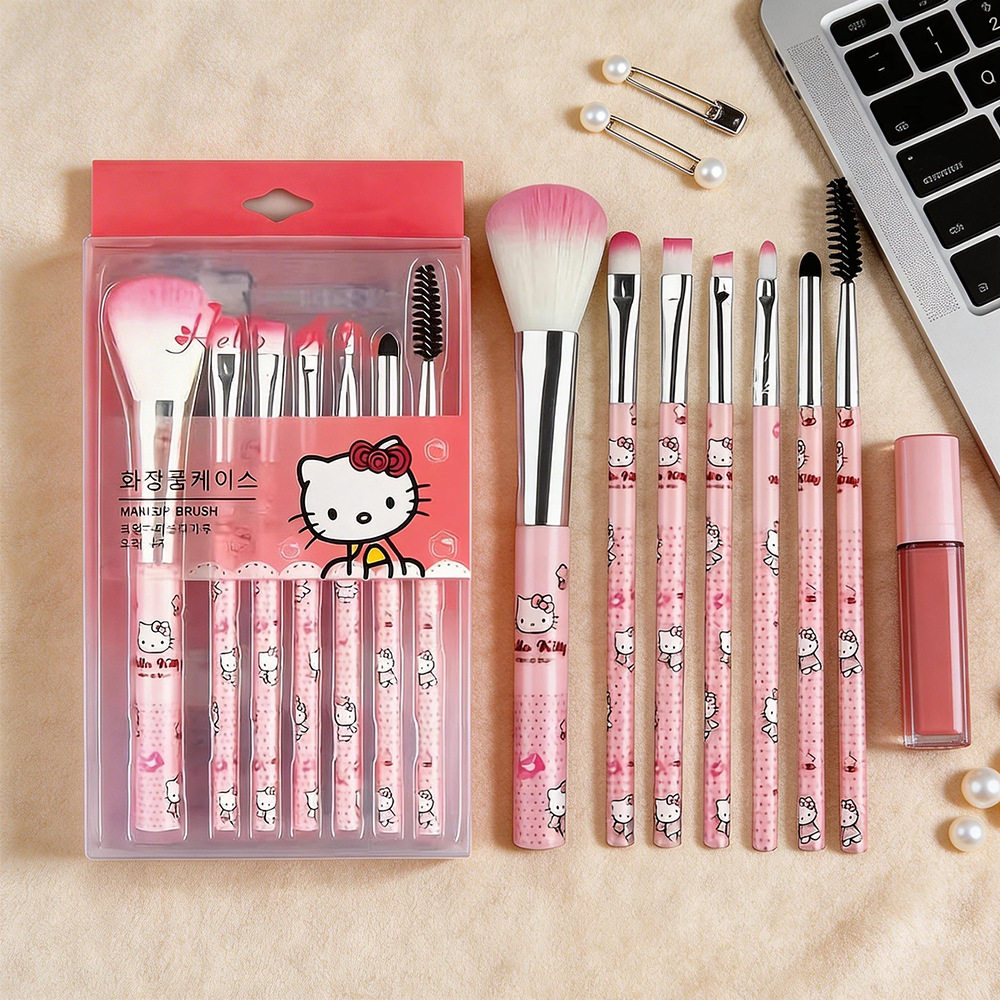 Hello Kitty化妆刷套装7支 少女心卡通美妆工具 凯蒂猫眼影刷