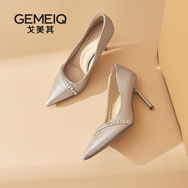 戈美其2025新款秋季法式高跟鞋