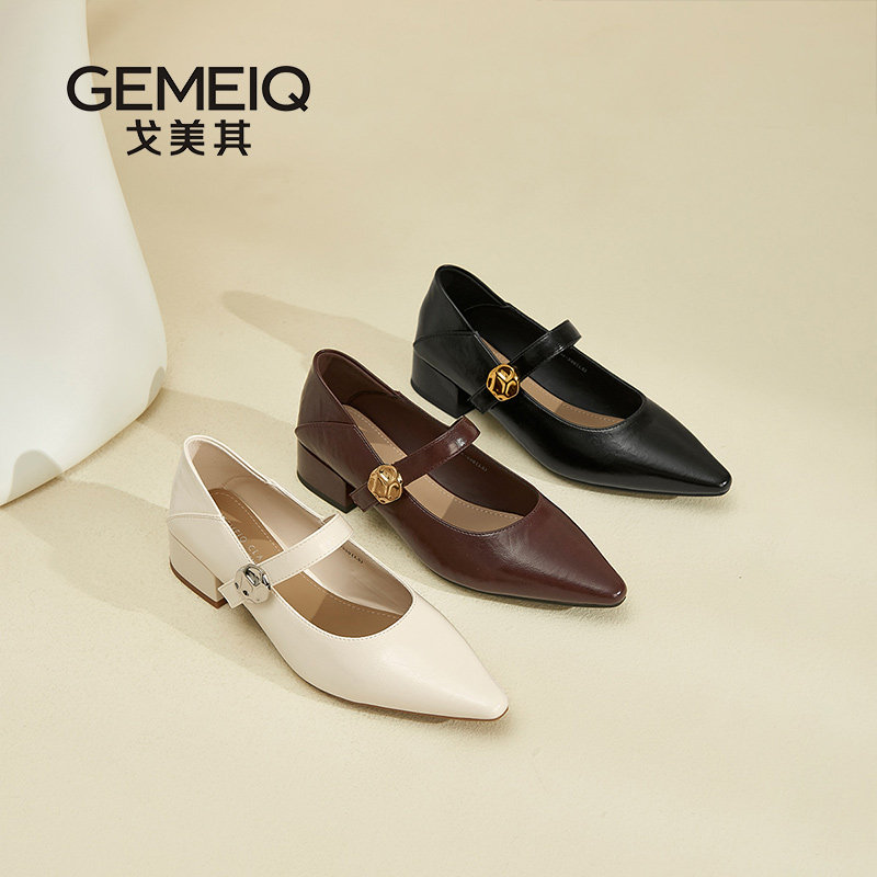 戈美其2025新款秋季法式高跟鞋