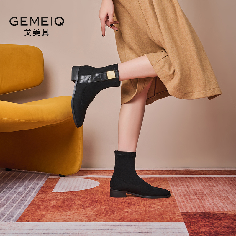 马丁瘦瘦靴戈美其通勤