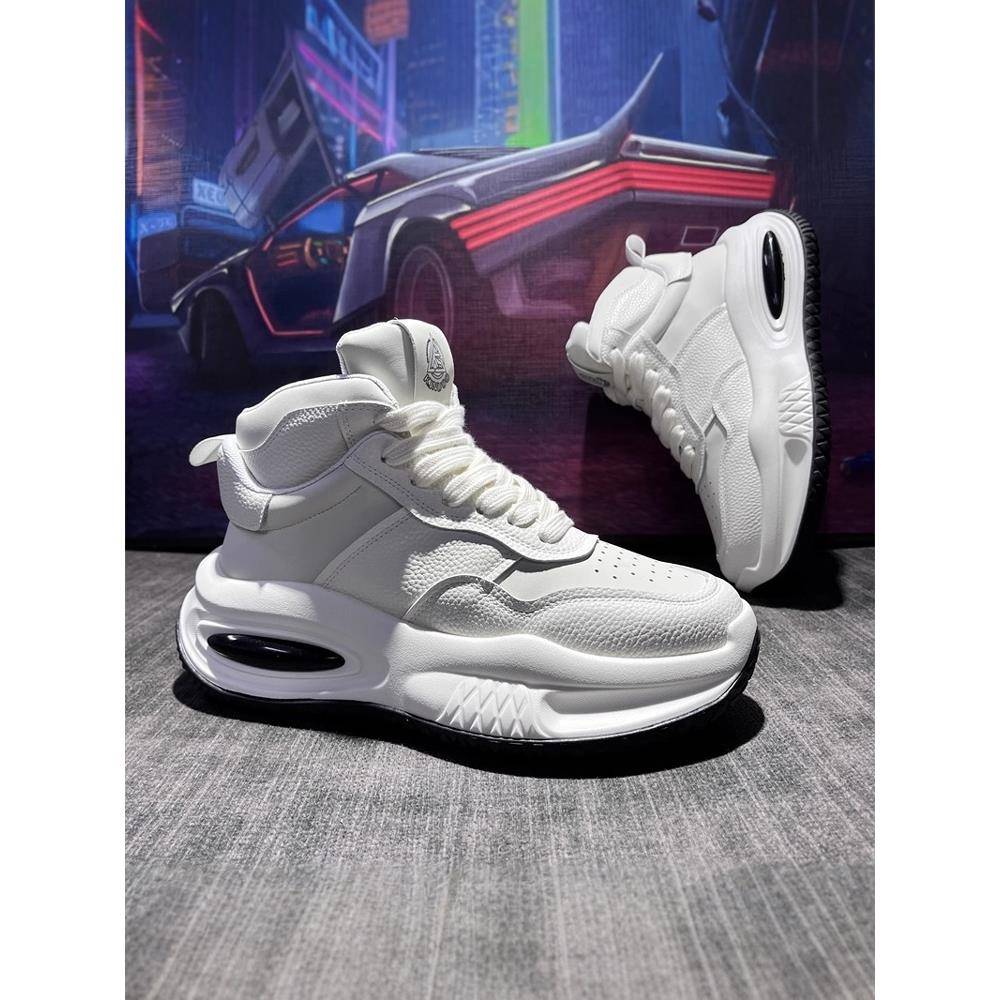 颜值品质兼备Minimalism Aquaman高帮厚底防滑小白鞋男内增高老爹