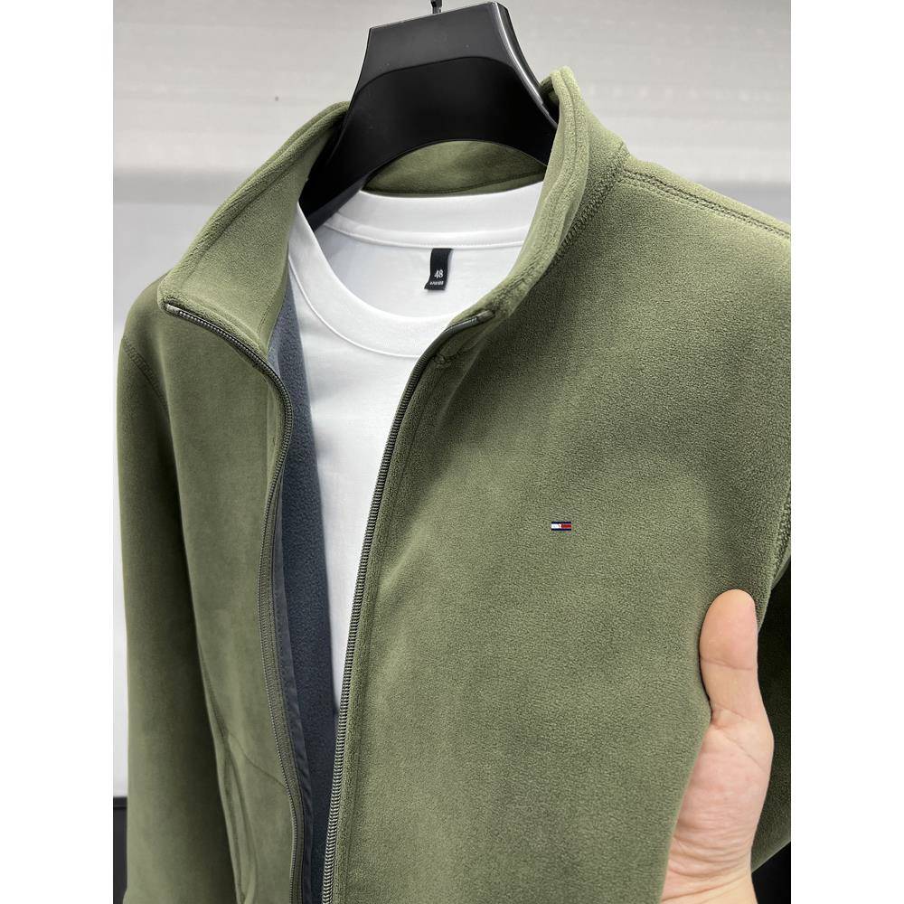 MAROLIO~显帅气！男士抓绒衣摇粒绒开衫秋冬季保暖卫衣休闲外套潮