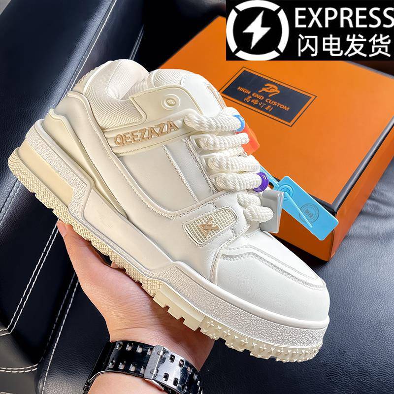 Trendsetters！驴家小胖丁丨男女款面包鞋厚底板鞋百搭增高小白鞋