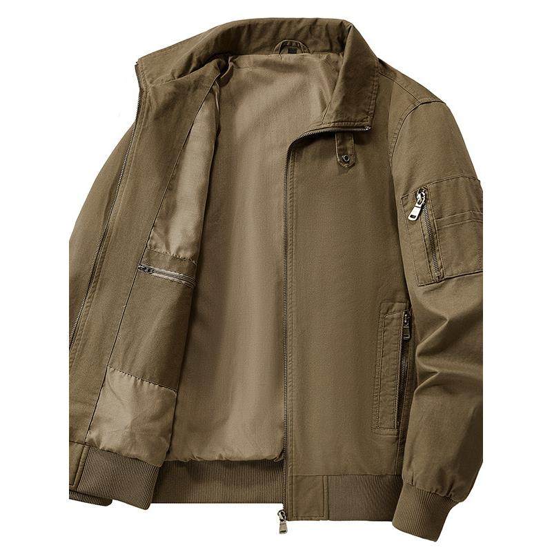 Mostarsea~纯棉翻领夹克外套男士春秋多口袋水洗工装时尚宽松棉衣,男装,大码上装,淘宝优惠券,粉丝福利购,淘宝优惠卷
