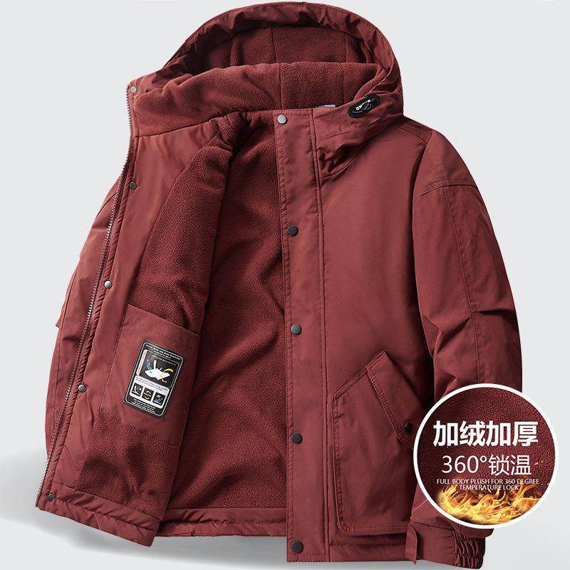 GM新潮 巨保暖~墙推！加厚摇粒绒连帽外套男士秋冬季保暖工装棉服,男装,秀禾服,淘宝优惠券,粉丝福利购,淘宝优惠卷