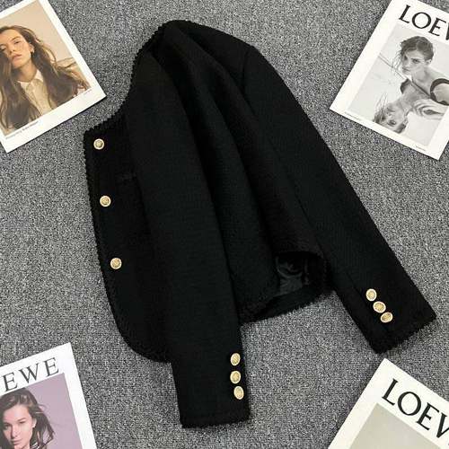 潮牌黑色小香风西装外套女2025秋冬新款设计感小个子休闲炸街西服