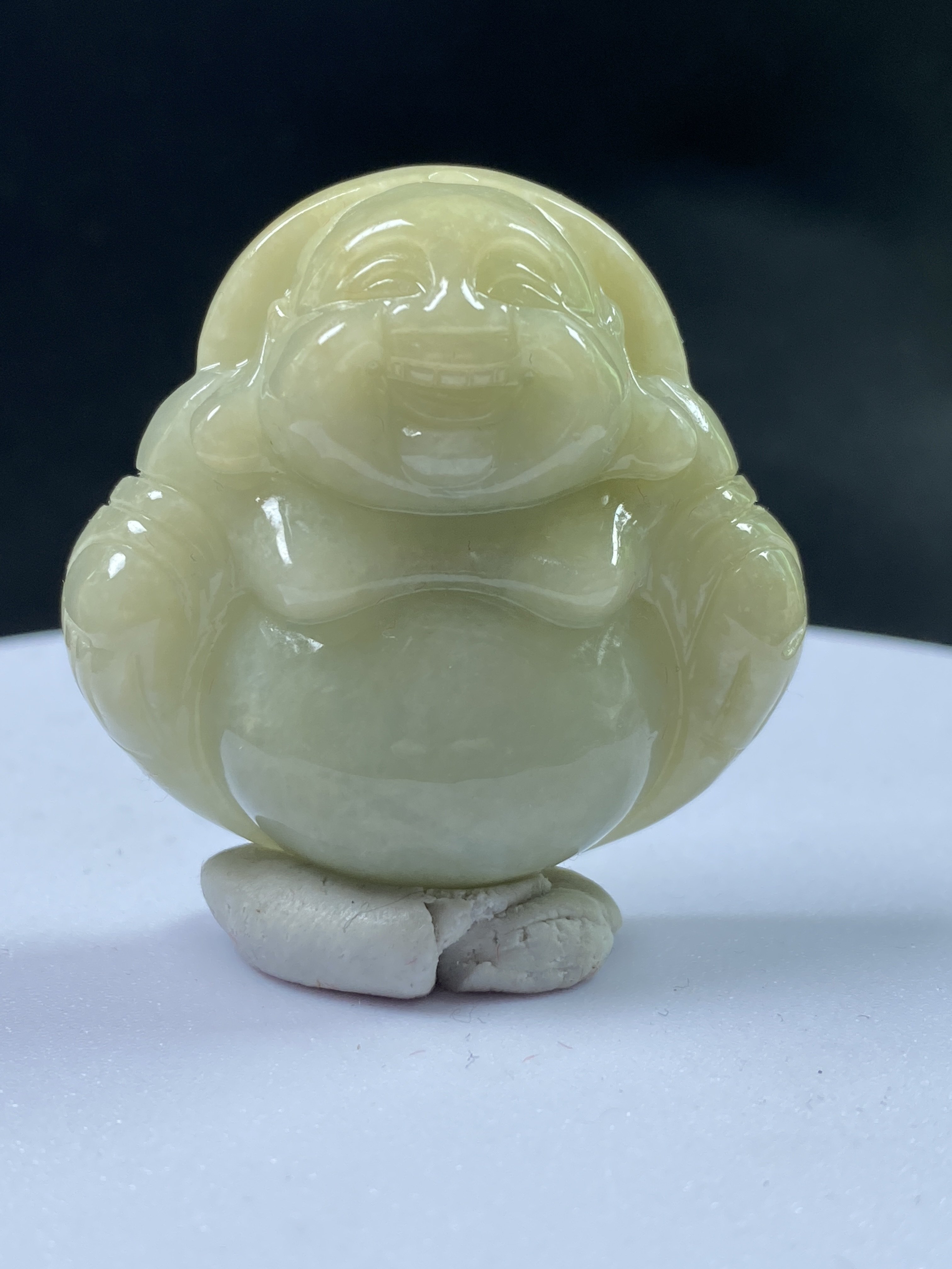 缅甸天然A货翡翠黄翡佛公吊坠挂件 证书编号1865
