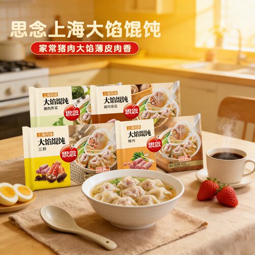思念上海风味大馄饨多口味3袋/份