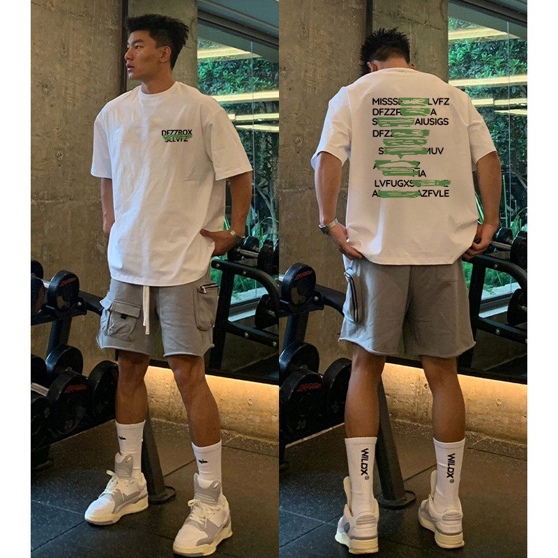 2026美式潮牌休闲字母纯棉重磅短袖T恤男款夏季高街半袖上衣服,男装,T恤,淘宝优惠券,粉丝福利购,淘宝优惠卷