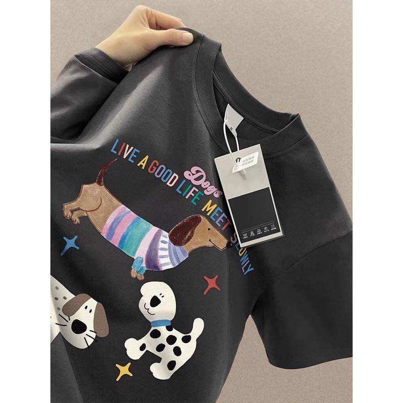 腊肠狗美式复古纯棉深灰色短袖T恤男女夏季可爱印花小众体恤上衣,服饰配件/皮带/帽子/围巾,防晒袖套,淘宝优惠券,粉丝福利购,淘宝优惠卷