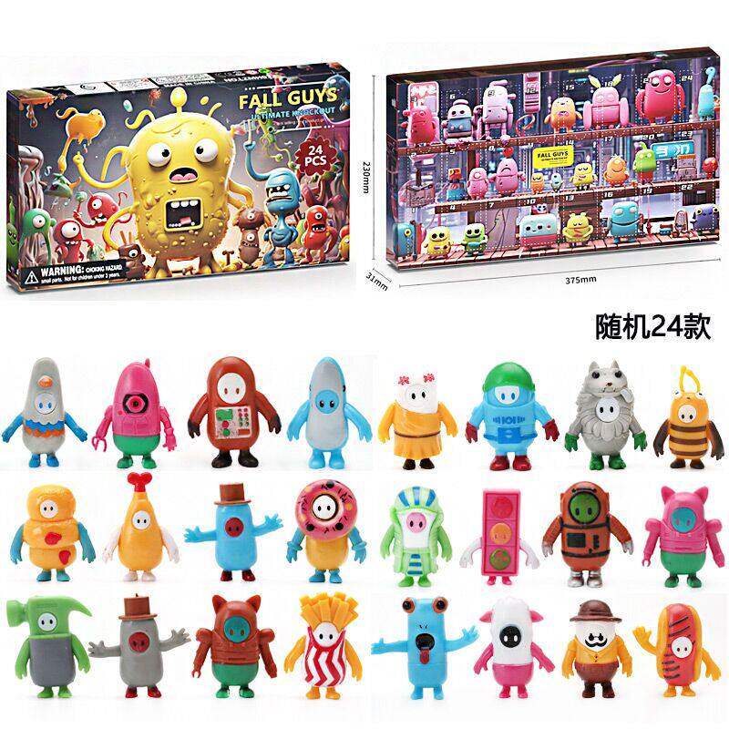 抽抽洞洞戳戳乐龙猫圣诞倒数日历盲盒倒计时礼我的世界24款糖豆人