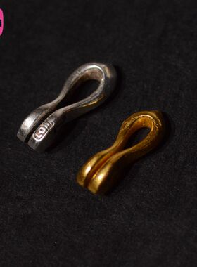 lam手作  原创极简卡子925银文玩卡子 百香籽星月菩提diy配饰