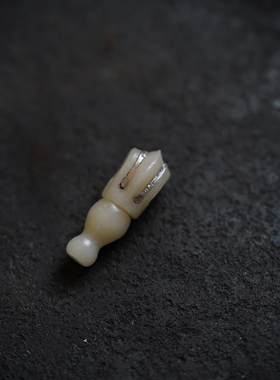 Lam手作 原创手工仿原生态骨三通佛头 文玩配饰 DIY配饰