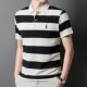 短袖 条纹保罗t恤痞帅高级感夏季 男式 男士 衫 男款 休闲短袖 polo衫