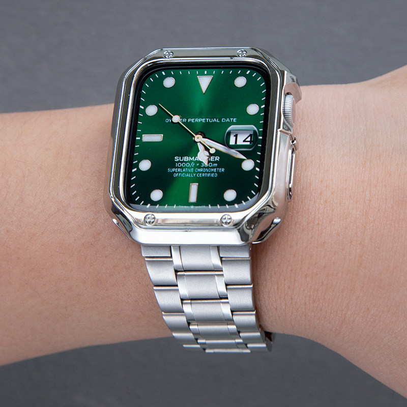 适用iwatchs9表带applewatch不锈钢s9/s8金属se苹果s6手表带ultra/ultra2男s7保护壳applewatchs钢带6/7/8/9怎么样,好用不?