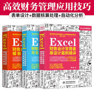 全3册Excel财务自动化分析模板案例精讲 Excel财务日常数据核算与处理 Excel财务会计常用表单设计案例精讲excel财务管理教程书籍