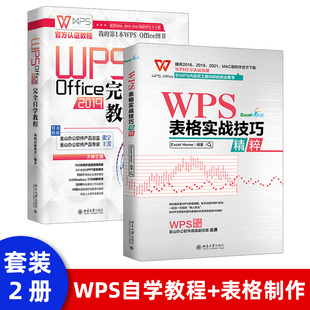 零基础学wps文档表格ppt演示 WPS表格实战技巧精粹 2本WPSOffice2019完全自学教程 WPS官方认证教程 WPS完全自学教程 套装 表格制作