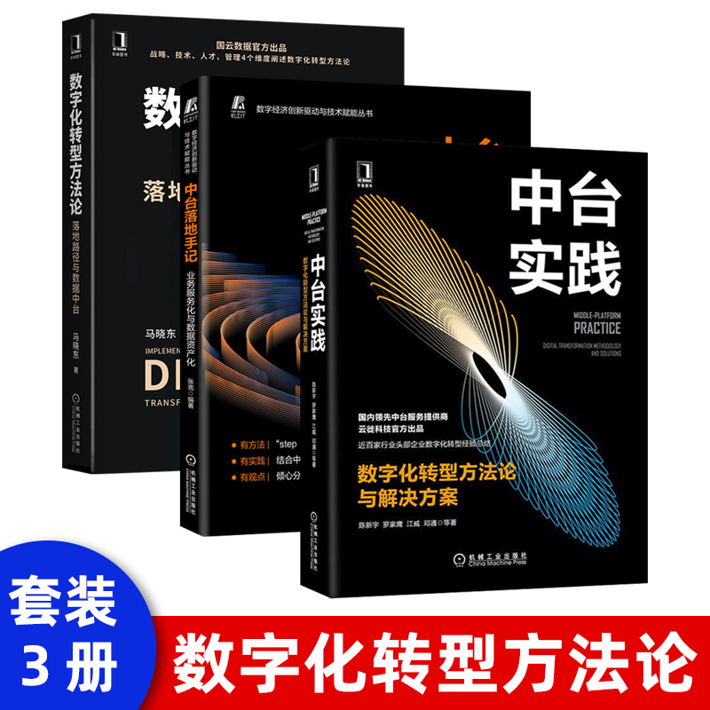 中台实践：数字化转型方法论与解决方案 企业让数字化转型书籍 业务数据技术平台建设内容策略和方法 中台数据管理书 书籍/杂志/报纸 数据库 原图主图