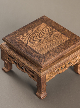 紫砂壶摆放壶座茶具茶壶展示架子鸡翅木壶托实木中式底座覆古承托