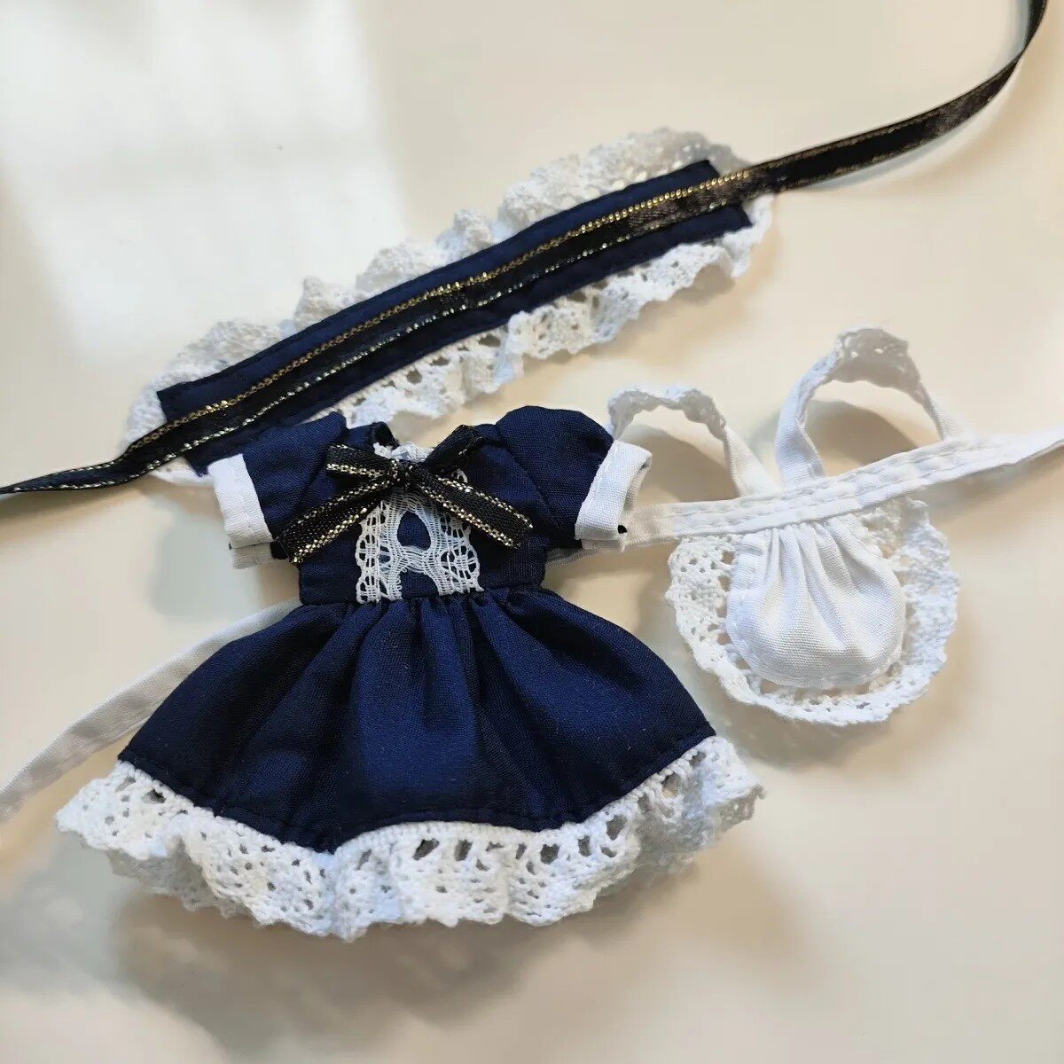 现货bjd娃娃衣服换装娃衣12分穿13到15厘米连衣裙ob11女仆装套装