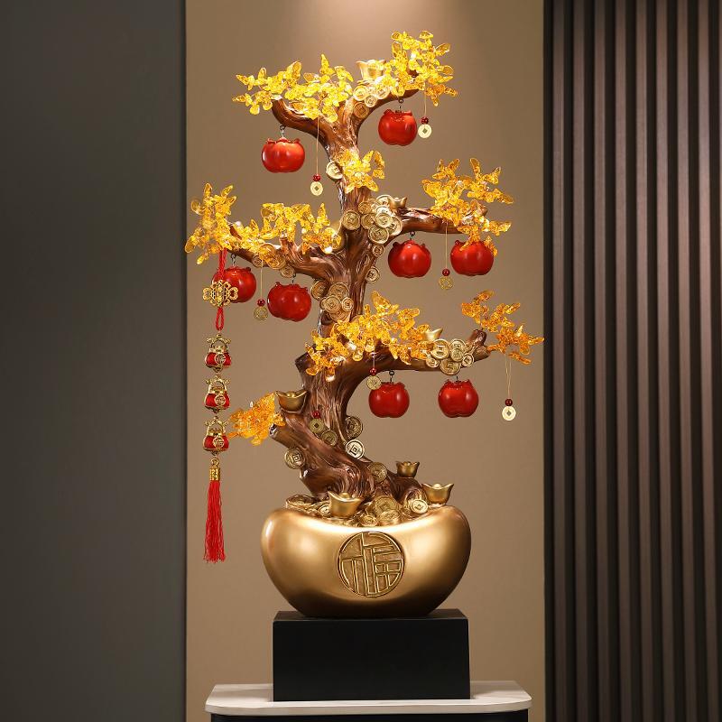 大型可落地发财树摆件高级礼物