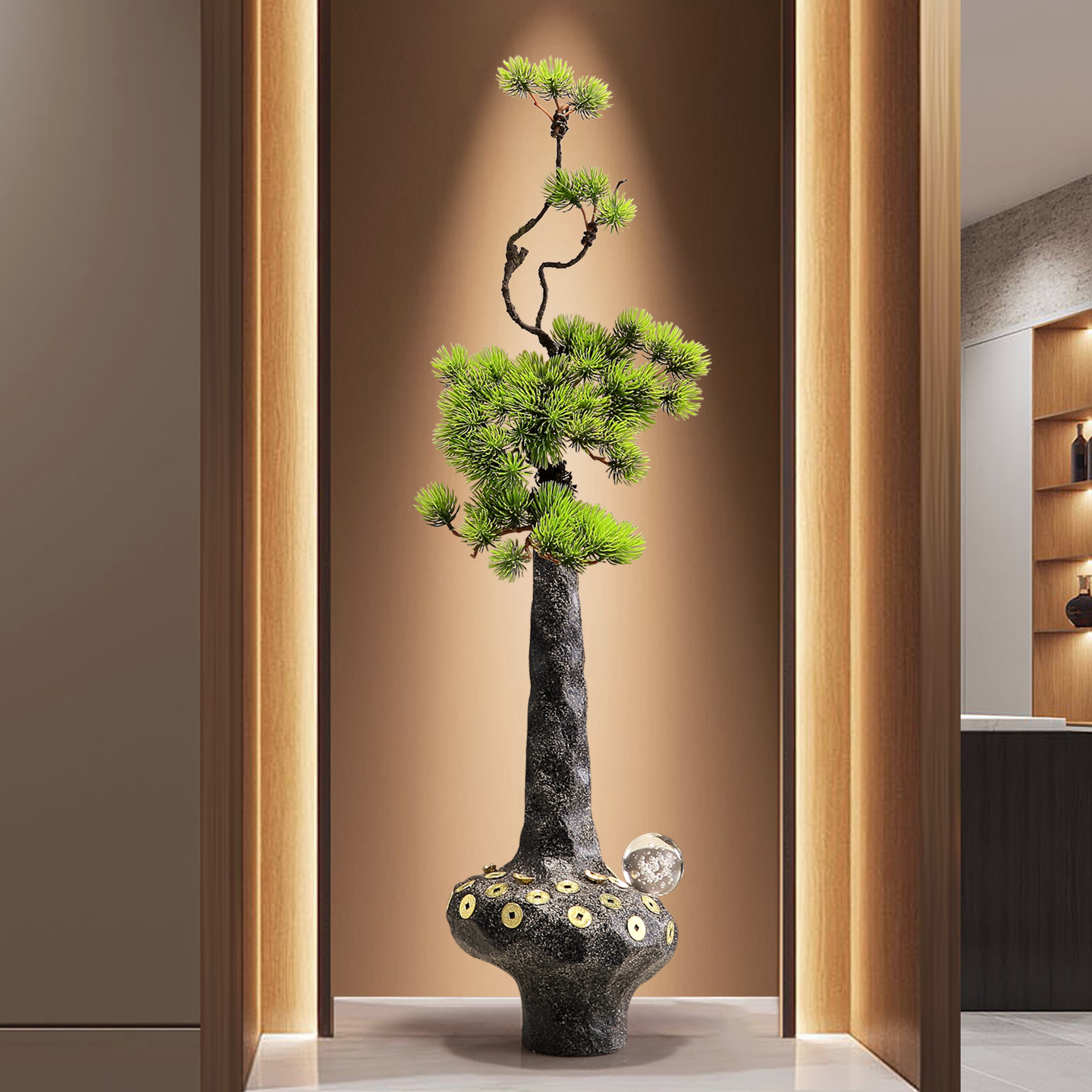 陶瓷大花瓶客厅酒店竖高插花