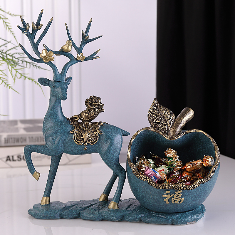 北欧ins放钥匙创意鹿玄关收纳盒