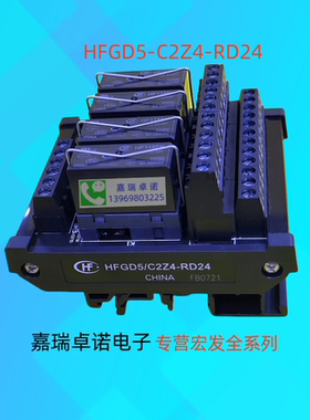 HFGD5/C2Z4-RD24 (HONGFA) 2组转换 4通道 HF115FK继电器模块