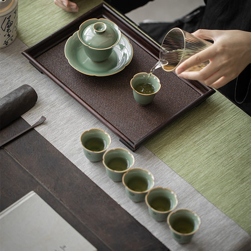 唐宋越窑青瓷整套茶具礼盒装功夫