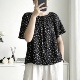 人造棉短袖 夏季 大码 娃娃衫 家居服外穿T恤 棉绸碎花上衣宽松显瘦A版