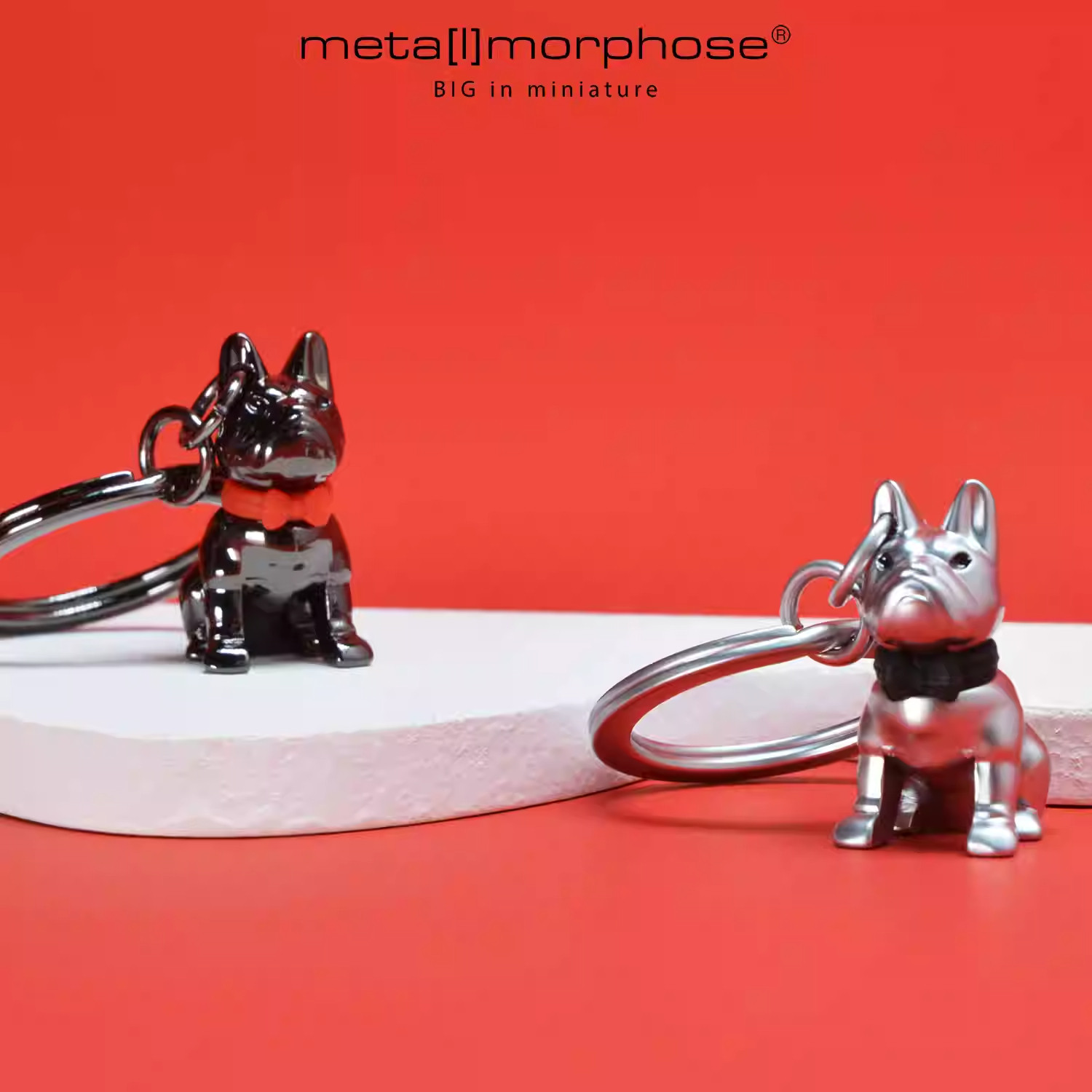 比利时Metalmorphose法斗合金车钥匙扣包挂饰萌宠狗潮酷新年礼物