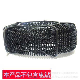 16mm疏通下水道弹簧家用管道疏通器电动管道疏通器机配件软轴12米