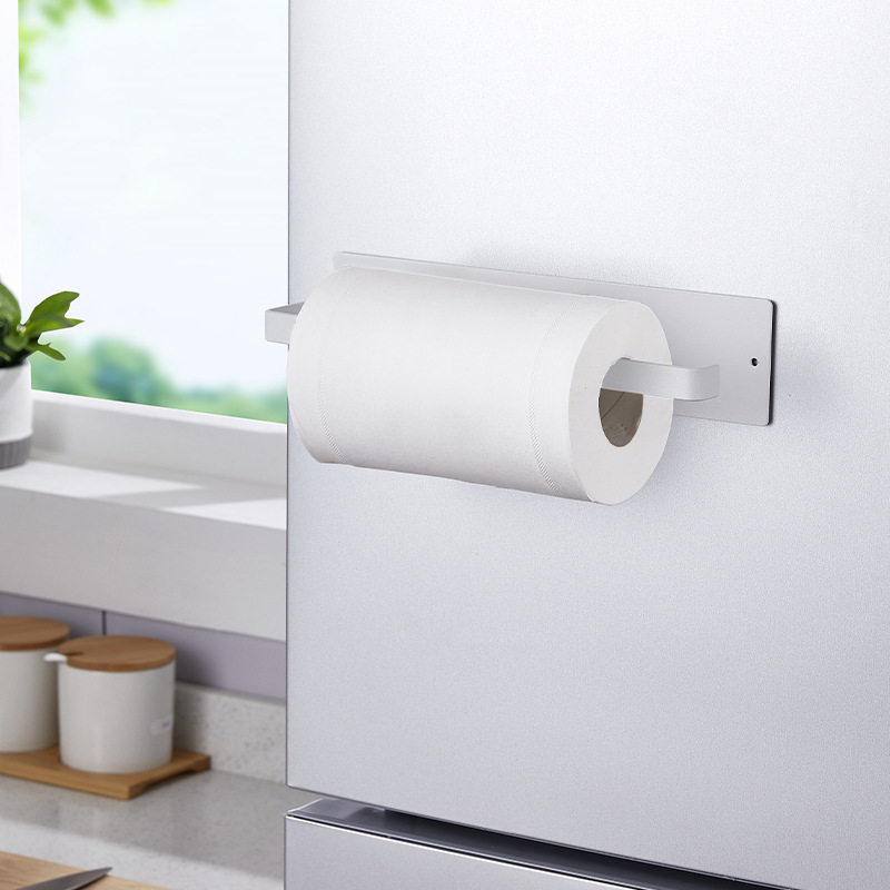 厨房纸巾架免打孔不锈钢毛巾架冰箱磁吸卷纸置物架多功能收纳架子,收纳整理,纸巾架,淘宝优惠券,粉丝福利购,淘宝优惠卷