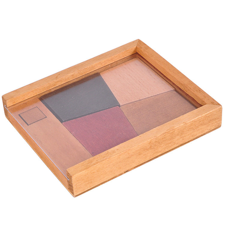 木制益智玩具五巧板拼板技巧板四巧板巧放方形 巧放圆形 巧放三角