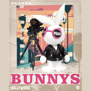 ZCWO正版X好莱坞兔子导演电影摄影机潮玩手办客厅摆件男女生公仔