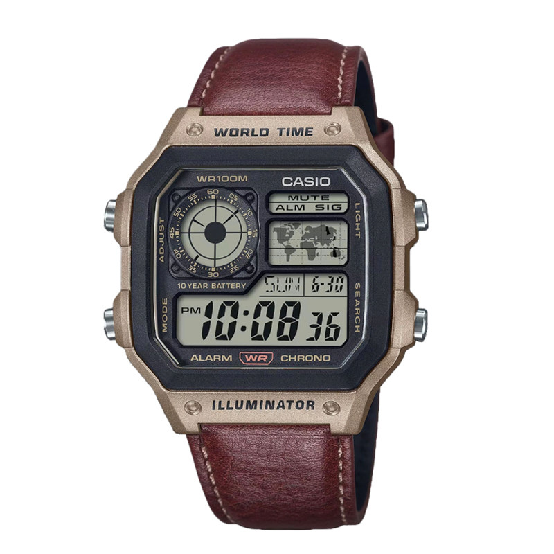 卡西欧（CASIO）狂飙同款小方块学生潮流持久电子夜光男表 送礼物