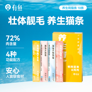 有鱼零食猫条 10条 猫咪零食营养增肥发腮湿粮包罐头幼猫成猫15g