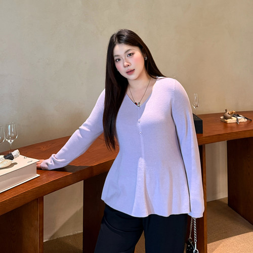 大码女装针织纱宽松显瘦