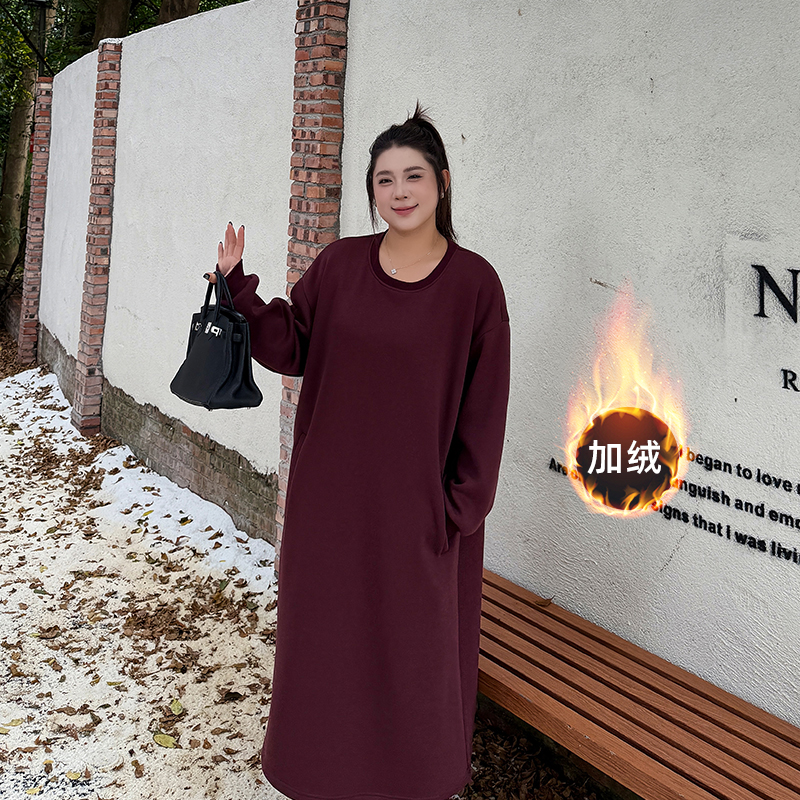 大码女装胖mm宽松显瘦连衣裙