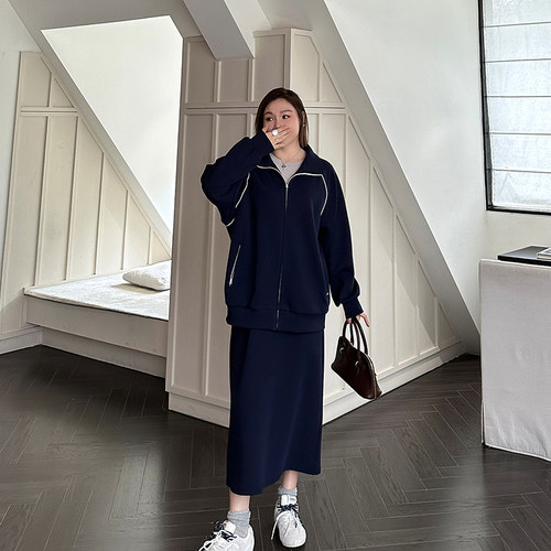 大码女装半身裙套装宽松显瘦