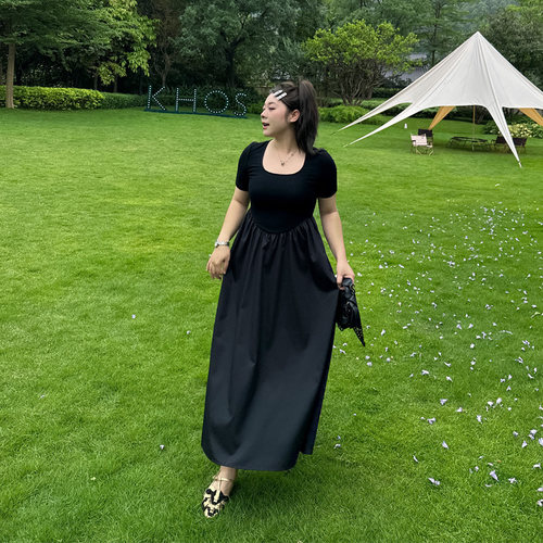 大码女装别致胖mm显瘦连衣裙